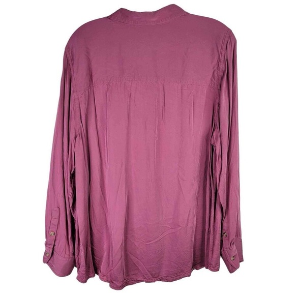 Chico's Shirt Long Sleeve Button Up Blouse Mauve Pink Womens Size 3 US XL 16/18 - Picture 3 of 9